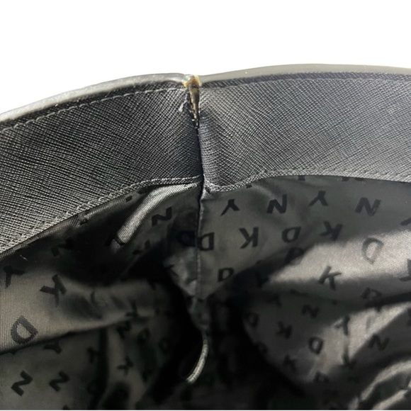 DKNY Tote Bag black with gold hardware. Authentic. Like new!! - Picture 7 of 8